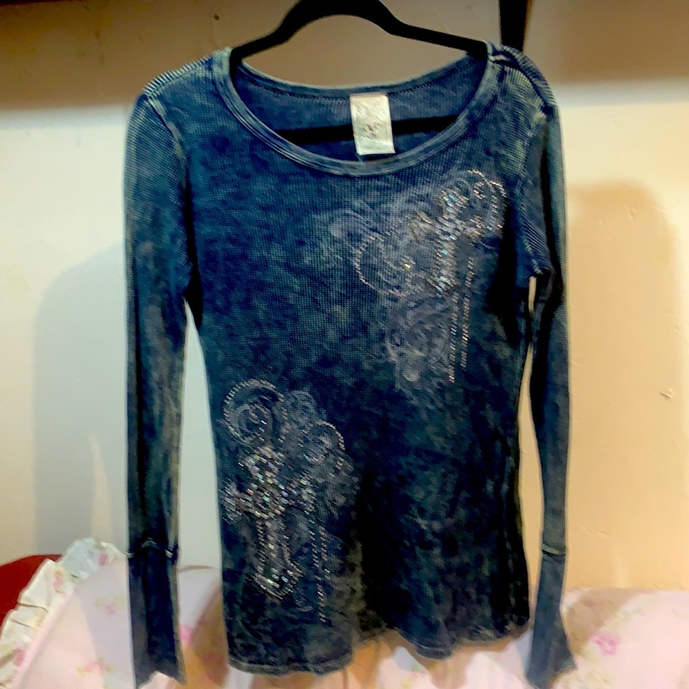 Vocal long sleeve bling top